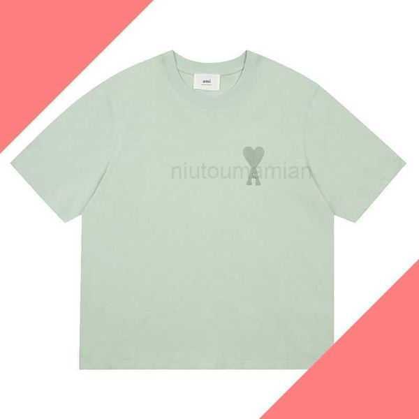 

t shirts for men women series quality short sleeved high macaron candy amis round neck loose fitting t-shirt approved summer couples 27hy, White;black