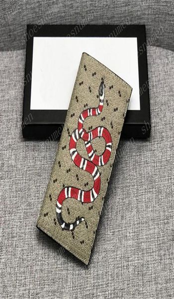 

wallets sanke wallet purses coin tiger long with white box mens fold card holder womens passport holder bee folded purse po pou7926163, Red;black