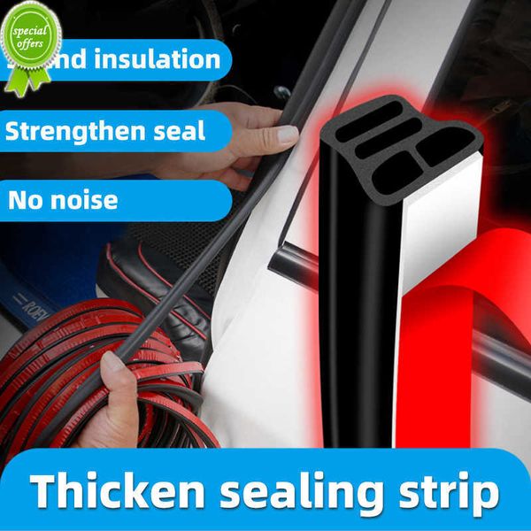 

new new car door rubber seal strips auto 3 layer sealing stickers for door trunk sound insulation weatherstrip interior accessories