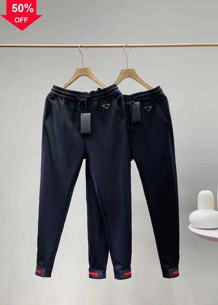 

pants mens pants classic fashion trouser sweatpants european american style imported letter embroidery adjustable feet asian size pant s to, Black