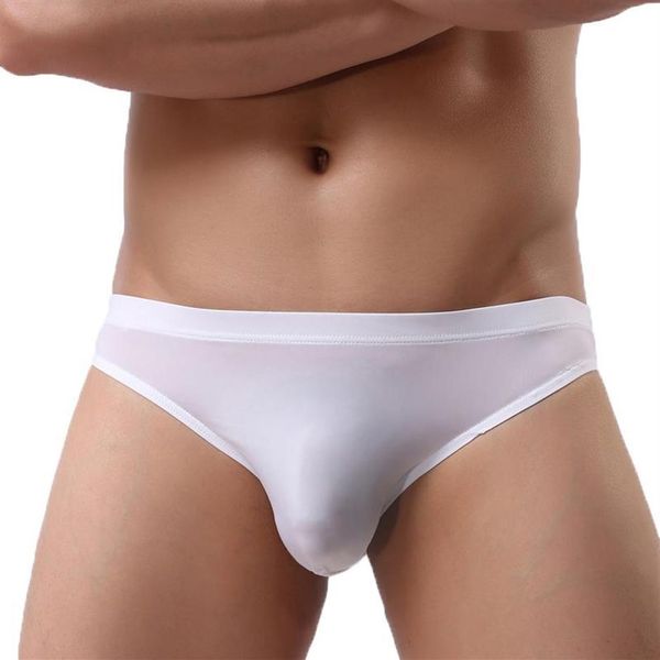 

underpants 3xl mens briefs jockstrap ice silk ultra-thin underwear lingerie seamless panties cueca breathable thongs tanga slip3224, Black;white