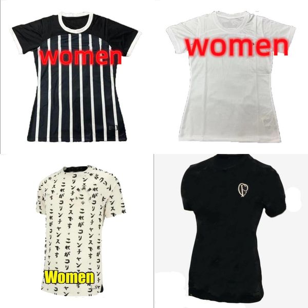 

2023 2024 corinthian soccer jerseys home away yuri alberto paulinho camisetas de footb gustavo balbuena special guedes club women football s, Black;yellow