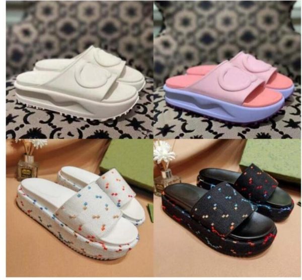 

2022 new style slippers sandal sliders macaron thick bottom nonslip soft bottom fashion g house slipper women wear beach flipflo1233349, Black