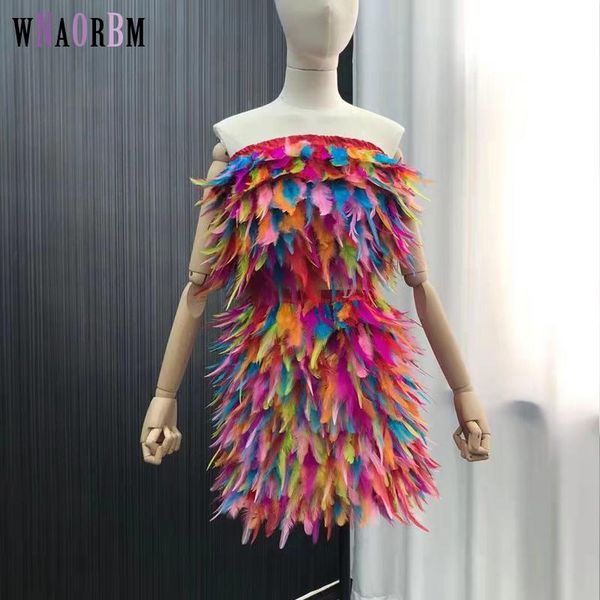 

fur the latest 100% natural turkey feather bra underwear turkey feather short skirt women's fur coat turkey has thick feathers, Black