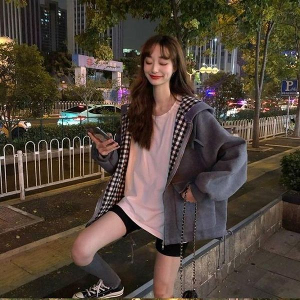 

leather coat women chic patchwork corduroy vintage thick loose parkas fashion pocket ladies oversized parka winter warm female outwear, Black