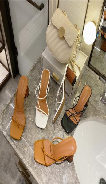 

2021 womens mules shoes classic sandals solid noble shoes for spring summer hoof heel work slippers4954346, Black