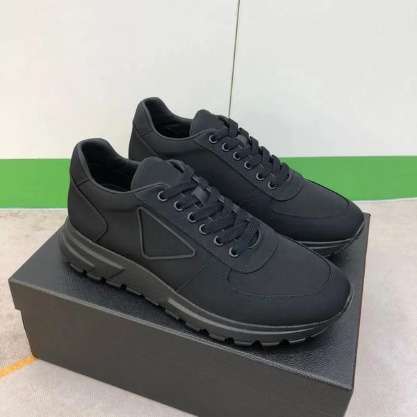

popular 23 new casual-stylish prax 1 sneakers shoes re-nylon brushed leather men knit fabric runner mesh runner trainers man sports outdoor, Black