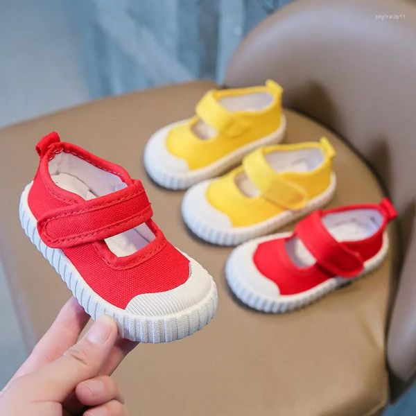 

athletic shoes girls 'white summer children 's canvas soft -soled cloth breathable for boys and girls cute student 21 -32 kids, Black