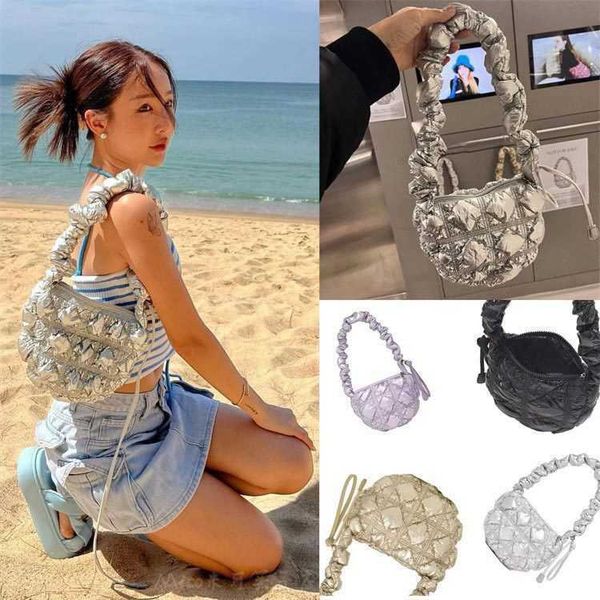 

shoulder bags 2023 spring summer new trendy and advanced silver cloud pleated small for women s leisure versatile mini dumplings crossbody 2