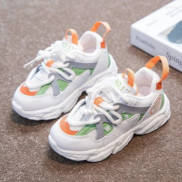 

athletic shoes spring kids pu leather baby girls sport sneakers children boys fashion casual soft brand trainer, Black