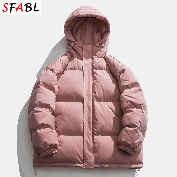 

leather new fashion hooded puffer jacket women's winter oversize down jacket padded parkas women winter jacket bubble coat female puffe, Black