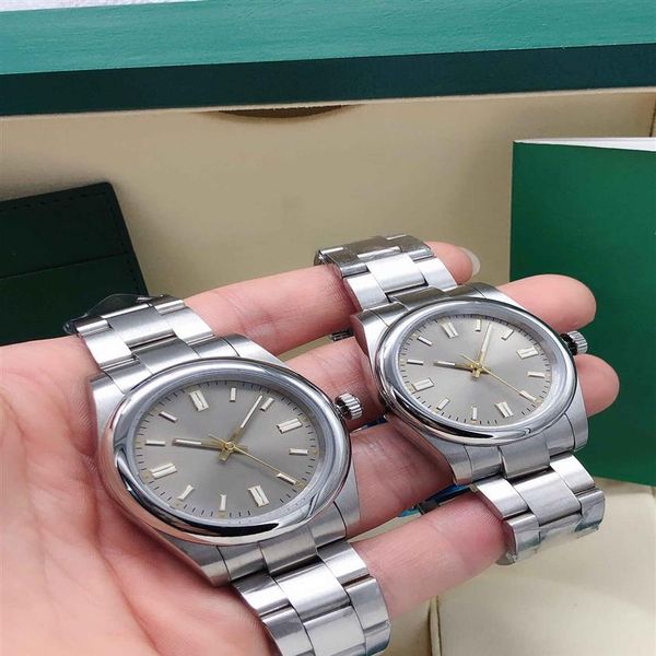 

luxury fashion mens womens lover watches automatic mechanical movement watch 2813 36mm datejust silver stainless steel strap men w257h, Slivery;brown