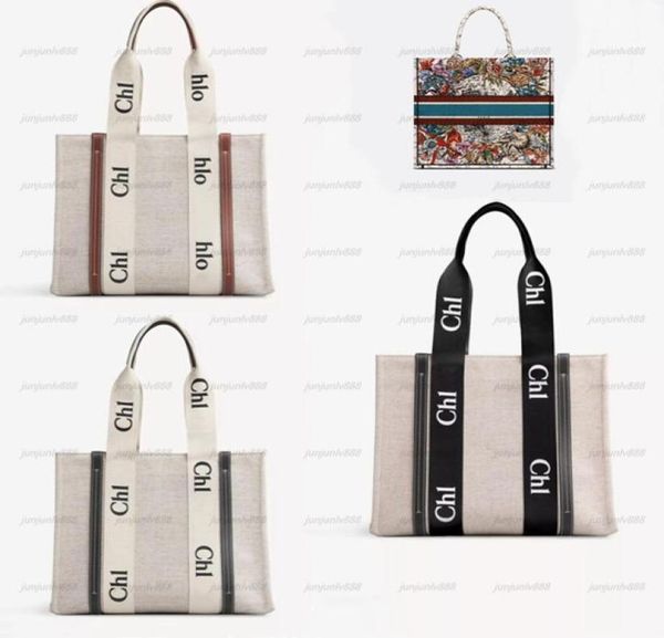 

2022 designer handbags tote woody shopping bags for women fashion linen large beach bags luxury travel bag crossbody 4731272