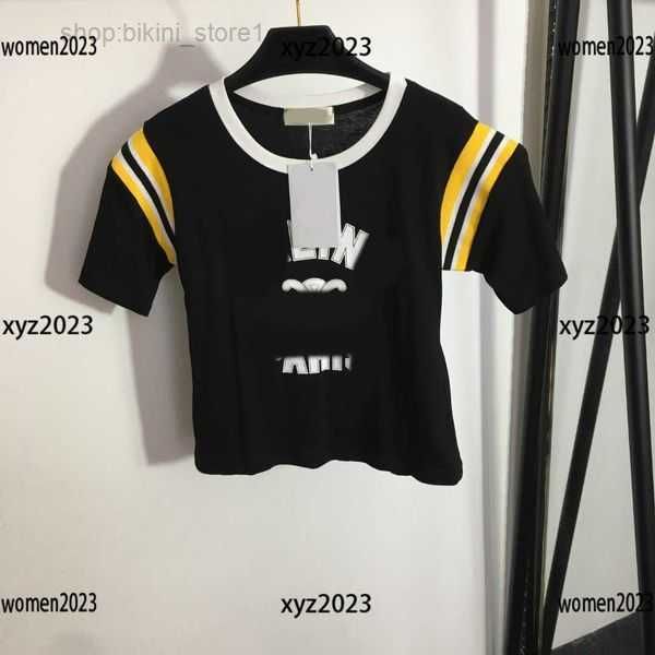 

women's t-shirt letter printing tees woman girl short sleeve summer fashion stripe stitching design diesel new arrivals 32, White