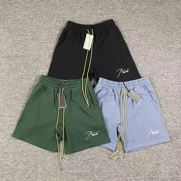 

men's shorts embroidery rhude men women 1 1 quality yellow drawstring white rhude breeches 230419, White;black