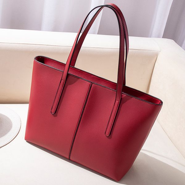 

fashion tote bag simple handbag pu large capacity outdoor women's bag