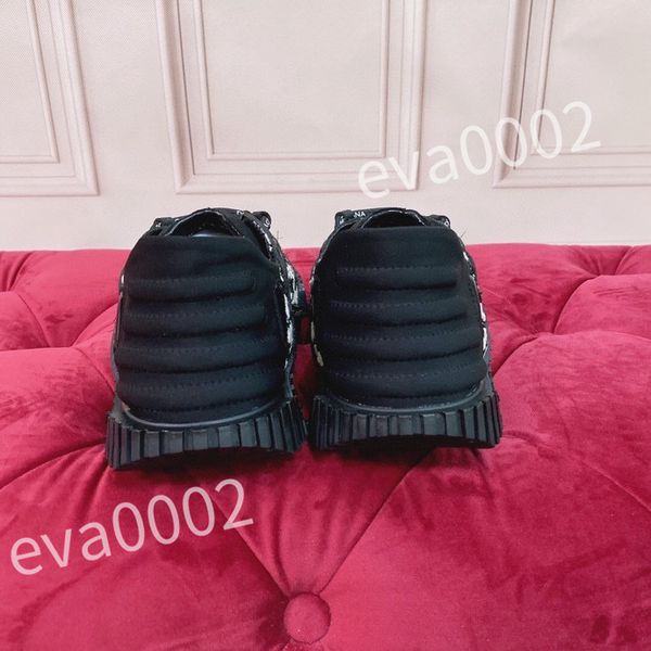 

designer sneakers calfskin casual shoes fashion reflective shoes men women sneaker vintage trainers increasing leather platform shoe, Black