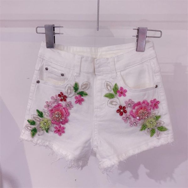 

shorts summer fashion streetwear bling diamonds letter denim shorts women stylish jeans white, White;black
