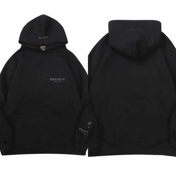 

men's luxury classics tracksuits esss ential sweatshirts letter hoodies men women sportswear hooded pant coat sweater pullover couple, Black