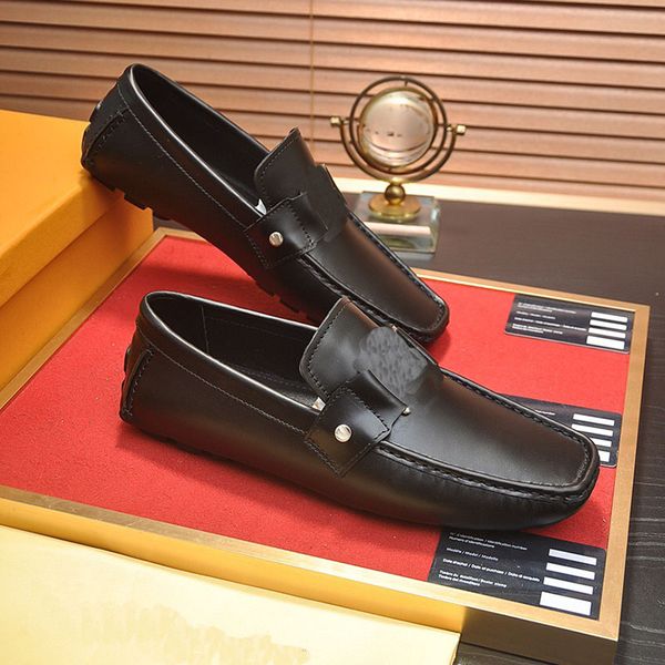 

fashion luxury dress shoes designer men driving shoe men's casual slip-on no lace peas shoes comfortable driving shoes sneakers classic, Black