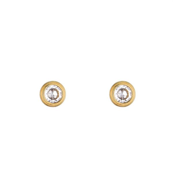 

luxury design cute stud love damour earrings for women girls ladies cubic zirconia paved brand jewelry252s, Golden;silver