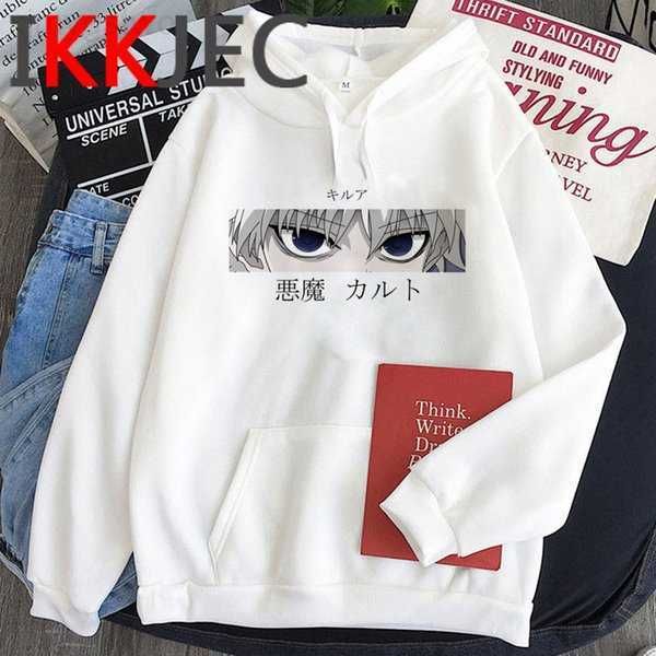 

hxh hunter x hisoka kurapika hoodies men killua zoldyck devil eye sweatshirts anime hip hop hoody streetwear male q1222 17p1uj, Black
