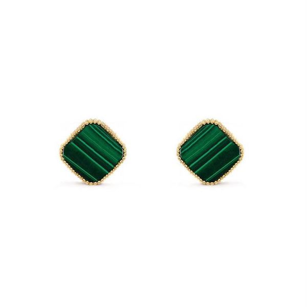 

clover earrings vintage alhambras 4 leaf stud earrings 18 style butterfly mother-of-pearl diamond agate turquoise not fade earring296u, Golden;silver