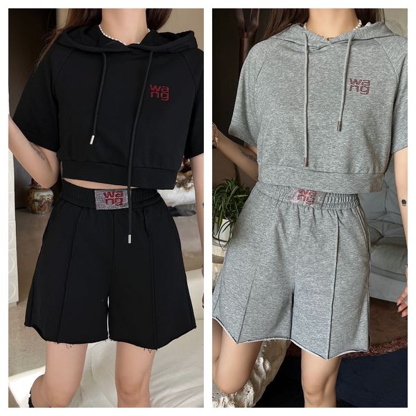 

women's two piece pants designer women sets spring/summer diamond sports set elastic waist black grey, White