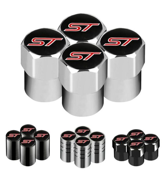 

carstyling 1pcs st emblem wheel tire valve tyre caps case for ford st focus 2 3 mondeo fiesta kuga mk2 mk3 mk4 accessories8674621