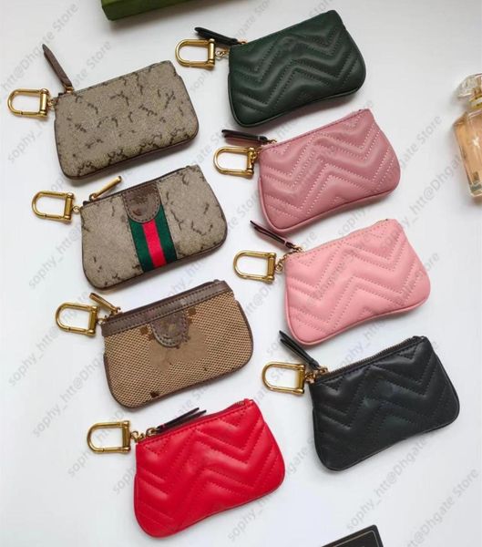 

new style coin purse key wallet pochette small pouch designer fashion lipstick bags womens mens keyring credit card holder luxury6345774, Red;black