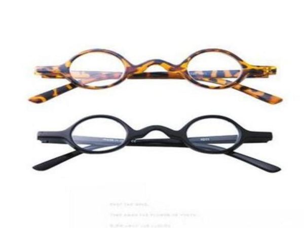 

women and men small round reading glasses retro eyewear black leopard reading glasses with leather case 10pcslot 7345575