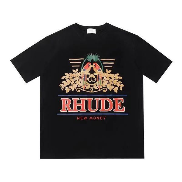 

23ss new mens t shirt rhude shirt designer shirt pure cotton tees street fashion casual couple matching short sleeves s-xl, White;black