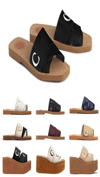 

flatform and heeled sandals designer slippers womens woody mules wedge espadrilles 2022 slides lady party holiday multicolo3371314, Black
