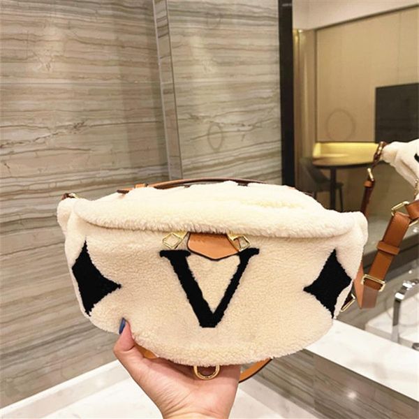 

m55425 teddy womens bum chest belt bag luxury mens designer purses lambswool fanny pack bumbag fleece waistpacks tote teedy should281m