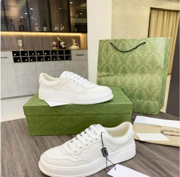 

time out sneakers fashion platform slippers shoes perforated embossed bulge letter sneaker men women trainers genuine leather casu5188538, Black