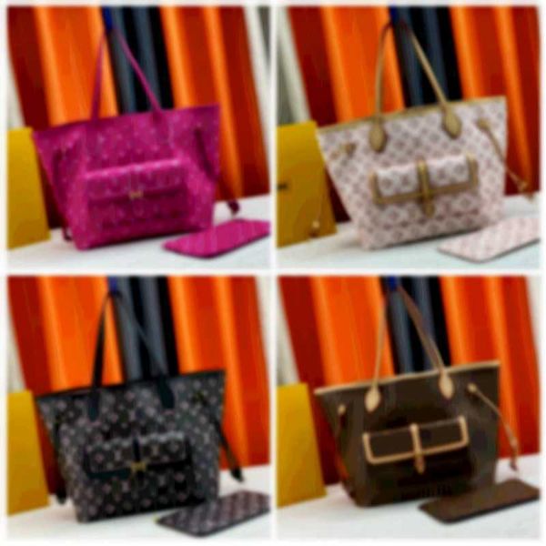 

luxury brand letter multiple shopping bags m46137 m20921 mm onthego boetie bb monograms saddle shoulder tote bucket handbag rectangular squa, Black