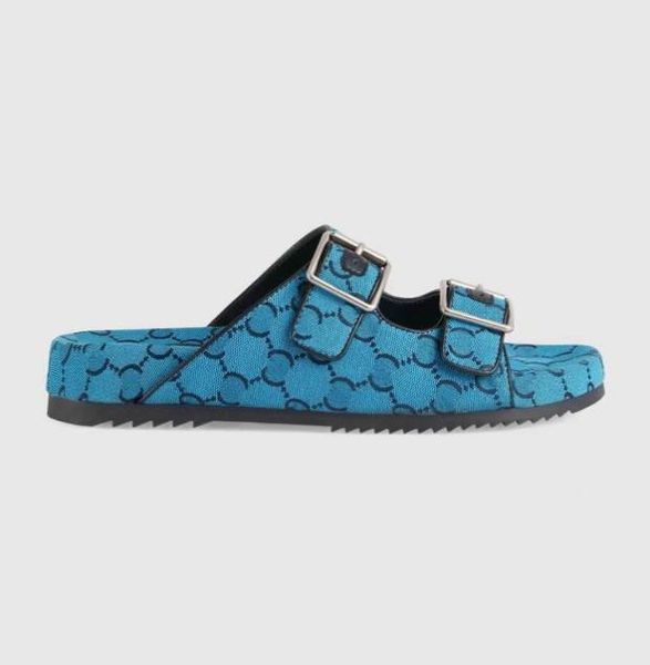 

2022 women multicolor flat slippers sandals with 2 straps lady fashion metal buckle beach slides men039s laceup scuffs for sum8602264, Black