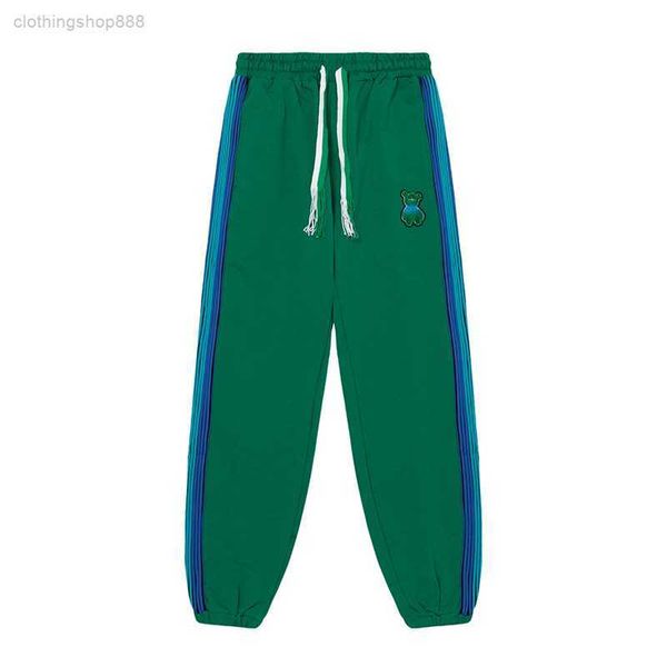 

men's pants summer street fashion splice color contrast loose straight leggings student movement casual u9z8, Black