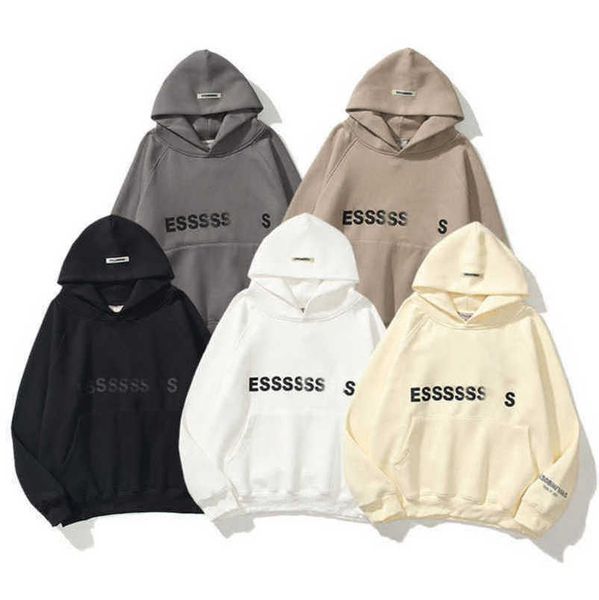 

men's classics luxury sweatshirts essss ential tracksuits letter hoodies men women sportswear hooded pant coat sweater pullover couple, Black