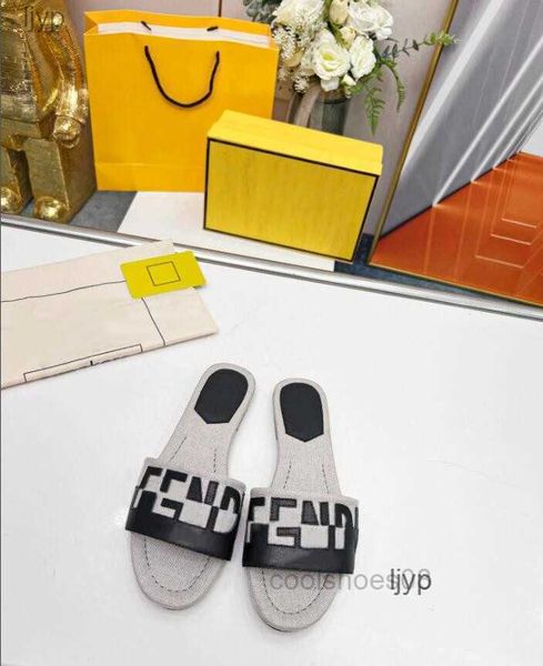 

2023 designer new fashion slippers ladies sandals letter slide splicing summer original dust bag, Black