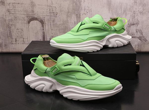 

fashion punk thick bottom men casual shoes designer luxury sneakers high web celebrity ankle boots zapatillas hombre white gr2799177, Black