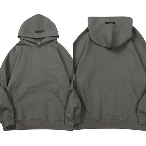 

men's fashion luxury sweatshirts essss ential tracksuits letter hoodies men women sportswear hooded pant coat sweater pullover couple, Gray