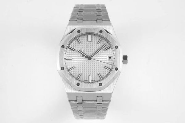 

zf 15500v2 watch version size 41x10.4mm fine steel strap cal.4302 one piece movement designer watches wristwatches, Slivery;brown