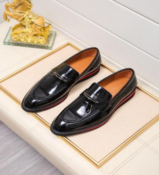 

mm man luxury dress shoe casual business fashion pu and cloth low heel slipon shoes designer male retro classic trendy loafers fo4043293, Black