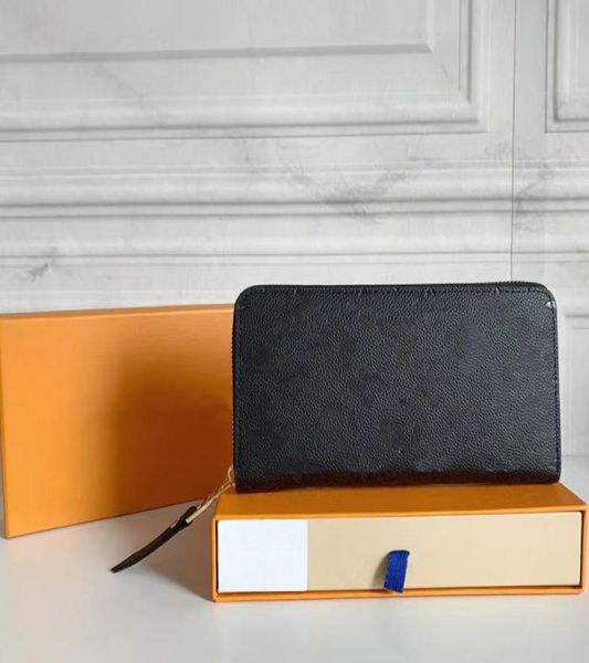 

classic women clutch wallet leather wallet single zipper wallets lady ladies long classical purse with box shipp4461891, Red;black