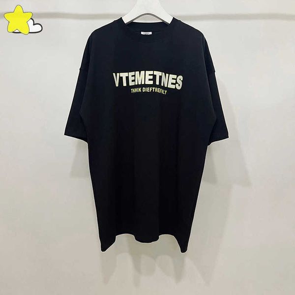 

men's t-shirts 3d letter printing vetements t shirt men women spring summer new casual loose hip hop bla white tees vtm short sleeve, White;black