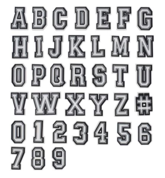 

100pcs letters numbers croc charms for children kids shoe decoration accessories clog charm shoe buckle4012169, White;pink