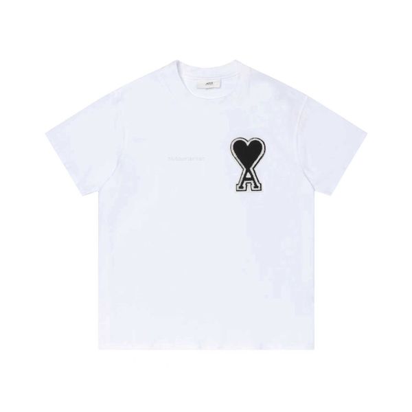 

t shirts for men women sleeve amis short approved love fashion hollow couple ins brand isn3, White;black