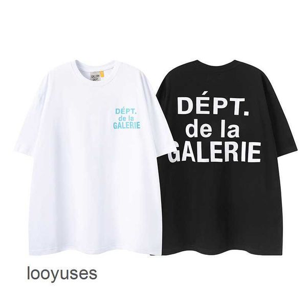 

shirt galleryes 2023 mens tshirts dept 23ss t american fashion brand letter slogan printed short sleeve t-shirt for men women high street ha, White;black