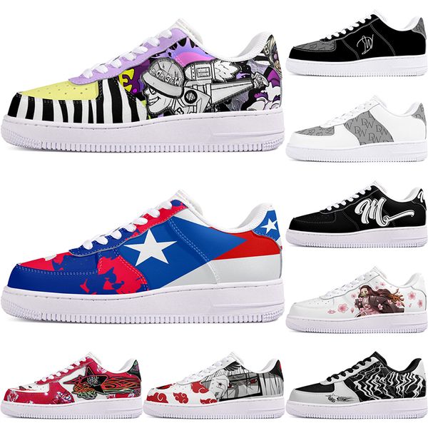 

DIY shoes winter comfortable autumn mens Leisure shoes one for men women platform casual sneakers Classic cartoon graffiti trainers comfortable sports 7809